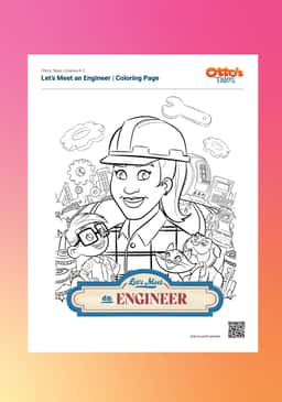 "Otto's Tales: Let's Meet an Engineer" Coloring Page