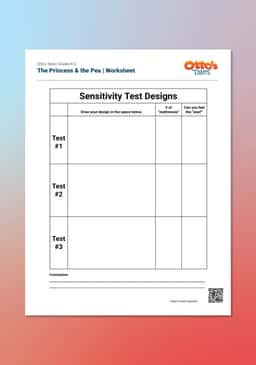 "Otto's Tales: The Princess & the Pea" Worksheet