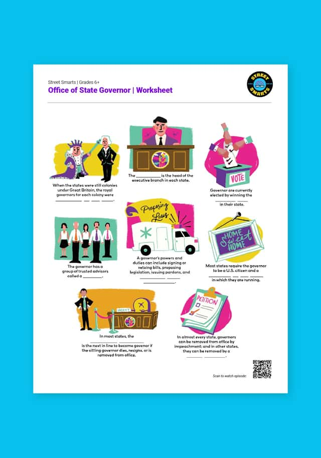 "Street Smarts: Office of State Governor" Worksheet