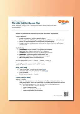 "Otto's Tales: The Little Red Hen" Lesson Plan