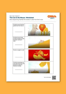 "Otto's Tales: The Lion & the Mouse" Worksheet