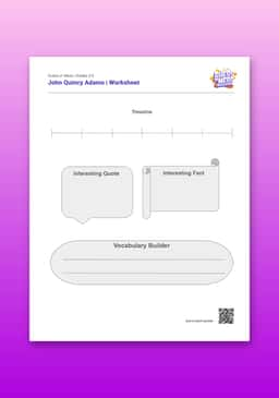 "Guess or Mess: John Quincy Adams" Worksheet