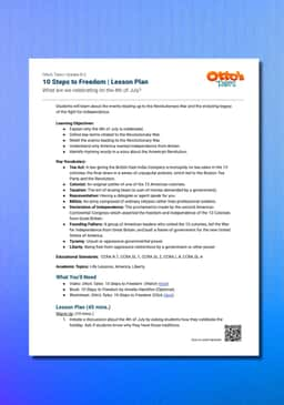 "Otto's Tales: 10 Steps to Freedom" Lesson Plan