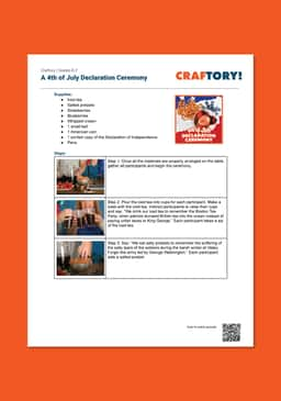 "Craftory: A 4th of July Declaration Ceremony" Instructions