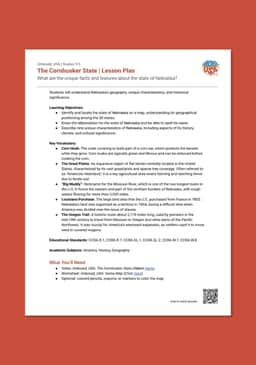 "Unboxed, USA: The Cornhusker State" Lesson Plan