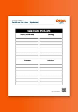 "Otto's Tales: Daniel and the Lions" Worksheet