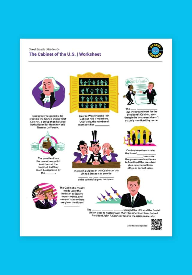 "Street Smarts: The Cabinet of the U.S." Worksheet