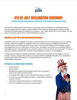 4th of July Declaration Ceremony PDF