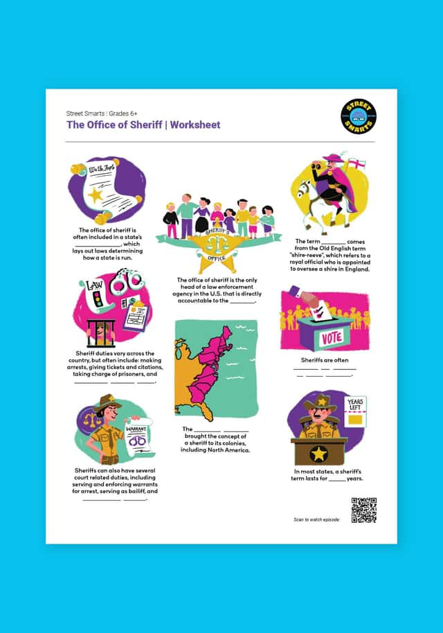 "Street Smarts: The Office of Sheriff" Worksheet