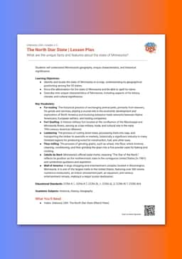 "Unboxed, USA: The North Star State" Lesson Plan