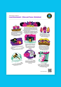 "Street Smarts: Local Government - Cities and Towns" Worksheet