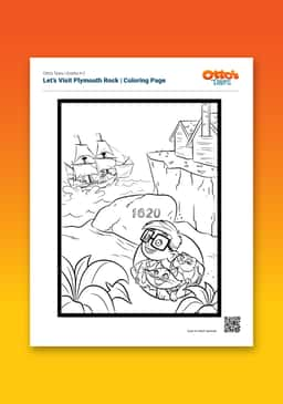 "Otto's Tales: Let's Visit Plymouth Rock" Coloring Page