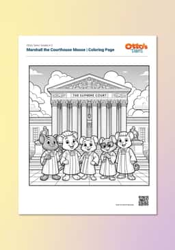 "Otto's Tales: Marshall the Courthouse Mouse" Coloring Page