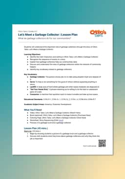 "Otto's Tales: Let's Meet a Garbage Collector" Lesson Plan