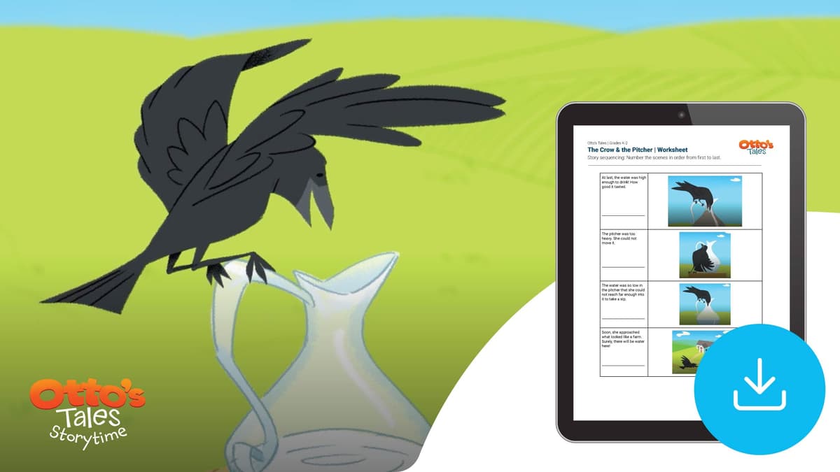 "Otto's Tales: The Crow & the Pitcher" Worksheet