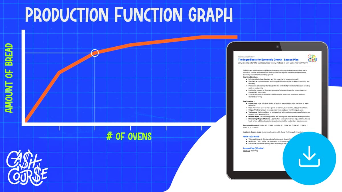 "Cash Course: The Ingredients for Economic Growth" Lesson Plan