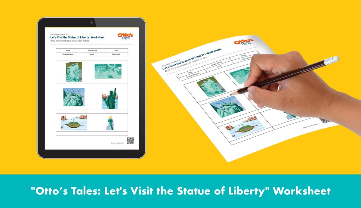 "Otto's Tales: Let's Visit the Statue of Liberty" Worksheet