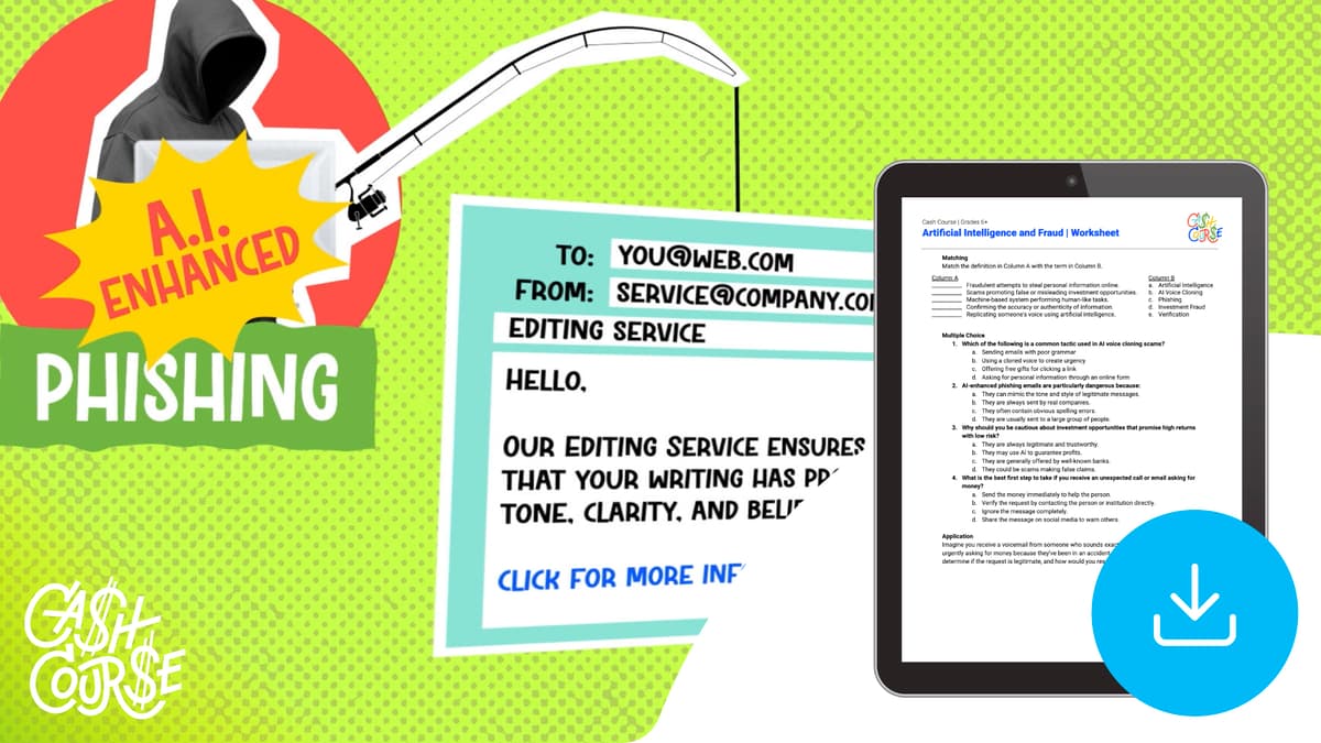 "Cash Course: Artificial Intelligence and Fraud" Worksheet