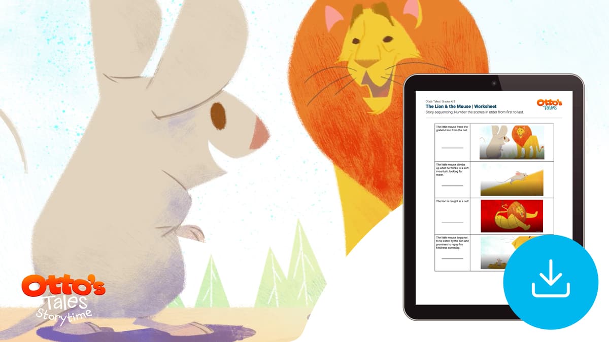 "Otto's Tales: The Lion & the Mouse" Worksheet