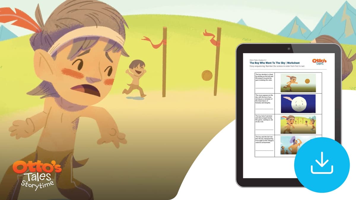 "Otto's Tales: The Boy Who Went to the Sky" Worksheet
