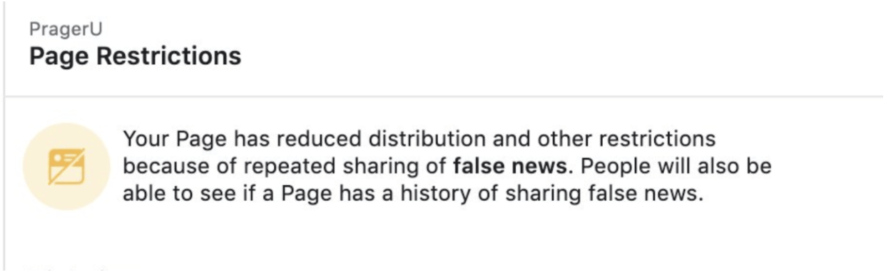 Facebook fake news flag