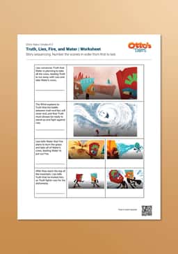 "Otto's Tales: Truth, Lies, Fire, and Water" Worksheet