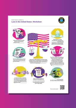 "Street Smarts: Laws in the United States" Worksheet