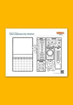 "Otto's Tales: Today Is Independence Day" Worksheet