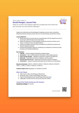 "Guess or Mess: Ronald Reagan" Lesson Plan