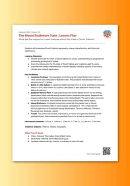 "Unboxed, USA: The Mount Rushmore State" Lesson Plan