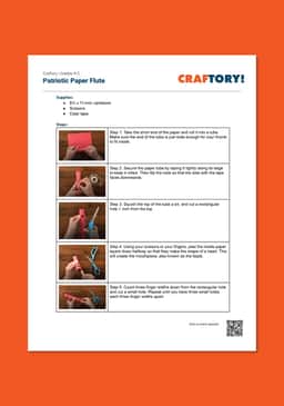 "Craftory: Patriotic Paper Flute" Instructions