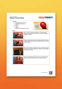 "Craftory: Balloon Powered Boat" Instructions