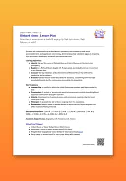 "Guess or Mess: Richard Nixon" Lesson Plan