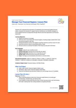 "Cash Course: Manage Your Financial Hygiene" Lesson Plan