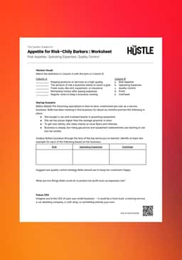 "The Hustle: Appetite for Risk—Chily Barkers" Worksheet