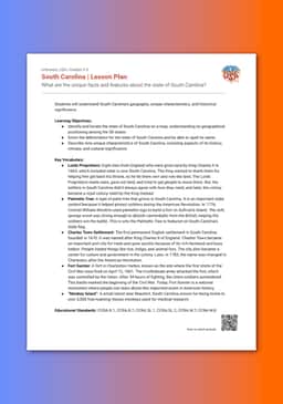 "Unboxed, USA: South Carolina" Lesson Plan