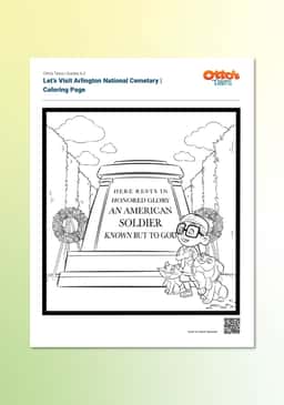 "Otto's Tales: Let's Visit Arlington National Cemetery" Coloring Page