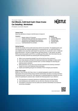"The Hustle: Hot Wheels, Cold Hard Cash - Clean Cruise Car Washing" Worksheet