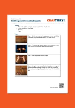 "Craftory: First Responder Friendship Bracelets" Instructions