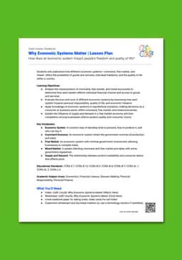 "Cash Course: Why Economic Systems Matter" Lesson Plan