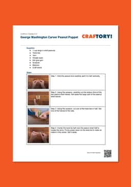 "Craftory: George Washington Carver Peanut Puppet" Instructions