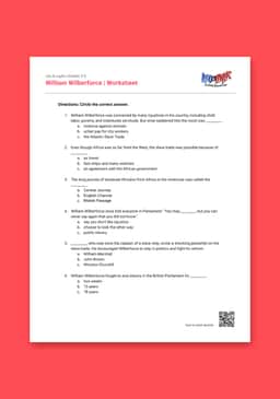 "Leo & Layla: William Wilberforce" Worksheet