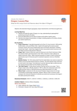 "Unboxed, USA: Oregon" Lesson Plan