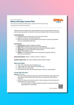 "Otto's Tales: Betsy & the Flag" Lesson Plan
