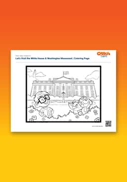 "Otto's Tales: Let's Visit the White House & Washington Monument" Coloring Page