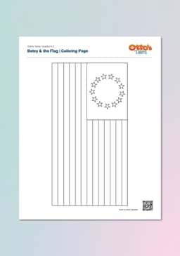 "Otto's Tales: Betsy & the Flag" Coloring Page