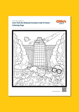 "Otto's Tales: Let's Visit the National Inventors Hall of Fame" Coloring Page