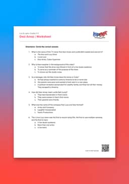 "Leo & Layla: Desi Arnaz" Worksheet