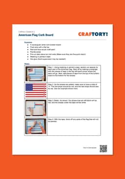 "Craftory: American Flag Cork Board" Instructions