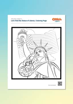 "Otto's Tales: Let's Visit the Statue of Liberty" Coloring Page